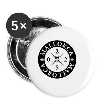 Mallorca 2025 - Buttons large 2.2''/56 mm (5-pack) - white - Front