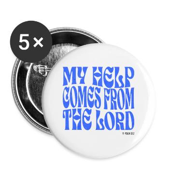 Christianity Christian Bible Verse - Buttons large 2.2''/56 mm (5-pack) - white - Front