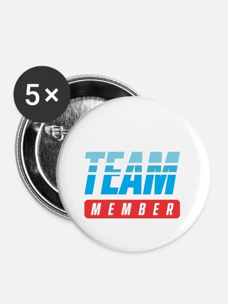 Windsurfing Team - Buttons groß 56 mm (5er Pack) - Weiß