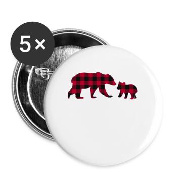 Mama Bear - Buttons large 2.2''/56 mm (5-pack) - white - Front