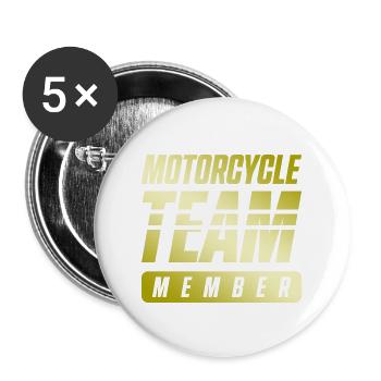 Motorcycle Team - Buttons large 2.2''/56 mm (5-pack) - white - Front