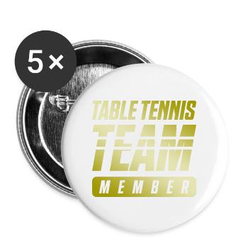 Table Tennis Team - Buttons groß 56 mm (5er Pack) - Weiß - Vorne