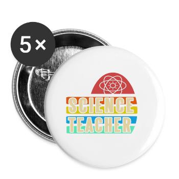 Retro Vintage SCIENCE Teacher Designs - Buttons large 2.2''/56 mm (5-pack) - white - Front