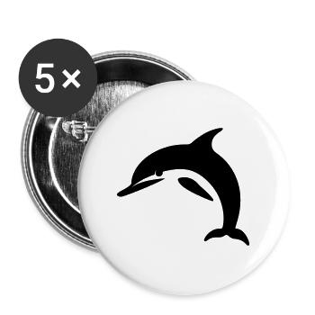 Dolphin - Buttons large 2.2''/56 mm (5-pack) - white - Front