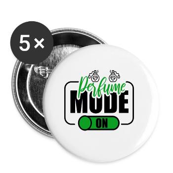 Parfüm Fragrance Perfüm Perfume Parfum Duft - Lot de 5 grands badges (56 mm) - blanc - Devant