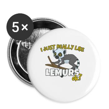 Lemur - Buttons large 2.2''/56 mm (5-pack) - white - Front