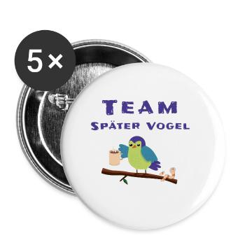Late Bird Morning Grouch Sleep Shirt - Buttons large 2.2''/56 mm (5-pack) - white - Front