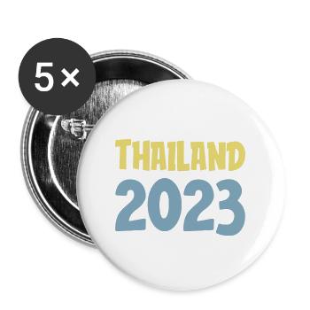 Thailand 2023 - Buttons groß 56 mm (5er Pack) - Weiß - Vorne