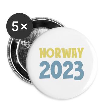Norway 2023 - Buttons groß 56 mm (5er Pack) - Weiß - Vorne