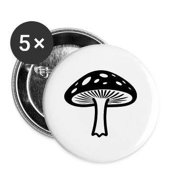 mushroom - Buttons large 2.2''/56 mm (5-pack) - white - Front