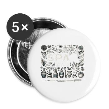 Spa Staff 5 - Buttons large 2.2''/56 mm (5-pack) - white - Front