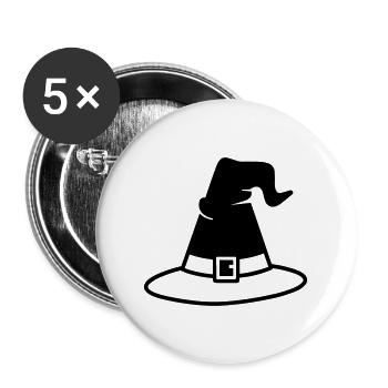 Magic Hat - Buttons large 2.2''/56 mm (5-pack) - white - Front