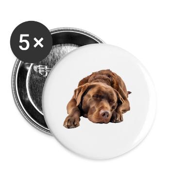 Retriever de la baie de Chesapeake - Lot de 5 grands badges (56 mm) - blanc - Devant