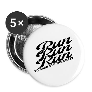 RUN Runner Running Marathon Running Shoes Running - Buttons large 2.2''/56 mm (5-pack) - white - Front
