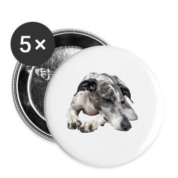 Greyhound - Buttons large 2.2''/56 mm (5-pack) - white - Front