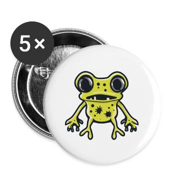 Frog Halloween Comic Funny - Buttons large 2.2''/56 mm (5-pack) - white - Front