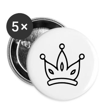 Diadem - Buttons groß 56 mm (5er Pack) - Weiß - Vorne