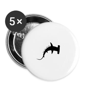 Hammerhead Shark - Save our sharks - Buttons large 2.2''/56 mm (5-pack) - white - Front