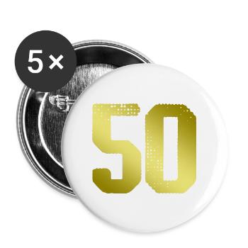 50 number jersey - Buttons large 2.2''/56 mm (5-pack) - white - Front