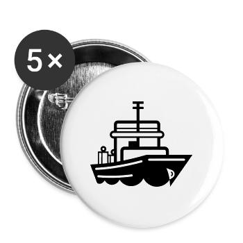 Boot - Buttons groß 56 mm (5er Pack) - Weiß - Vorne