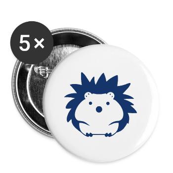 Hedgehog - Buttons large 2.2''/56 mm (5-pack) - white - Front