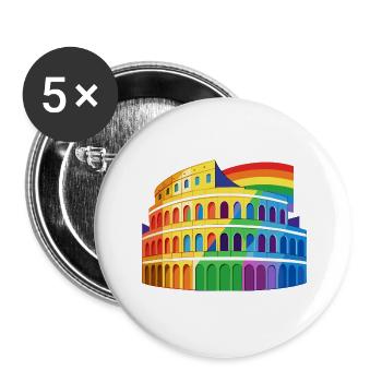 Collosseum - Buttons groß 56 mm (5er Pack) - Weiß - Vorne