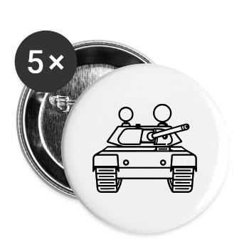 tank - Buttons large 2.2''/56 mm (5-pack) - white - Front