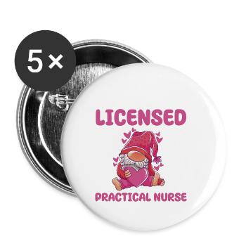 Nain pratique mignon sous licence - Lot de 5 grands badges (56 mm) - blanc - Devant
