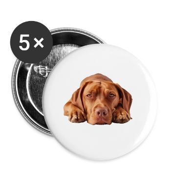 Vizsla - Buttons groß 56 mm (5er Pack) - Weiß - Vorne