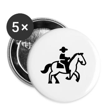 rider horse rider - Buttons large 2.2''/56 mm (5-pack) - white - Front