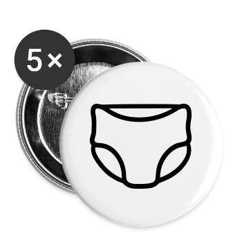 Layer - Buttons large 2.2''/56 mm (5-pack) - white - Front