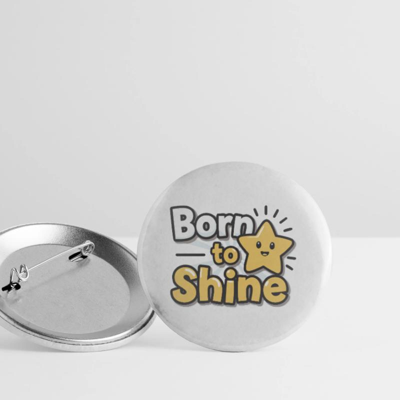 Né pour briller – Strahlender Stern Lot de 5 grands badges (56 mm)