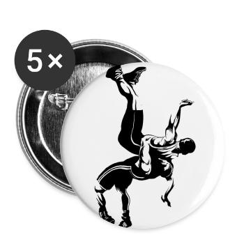 Ringen - Buttons groß 56 mm (5er Pack) - Weiß - Vorne