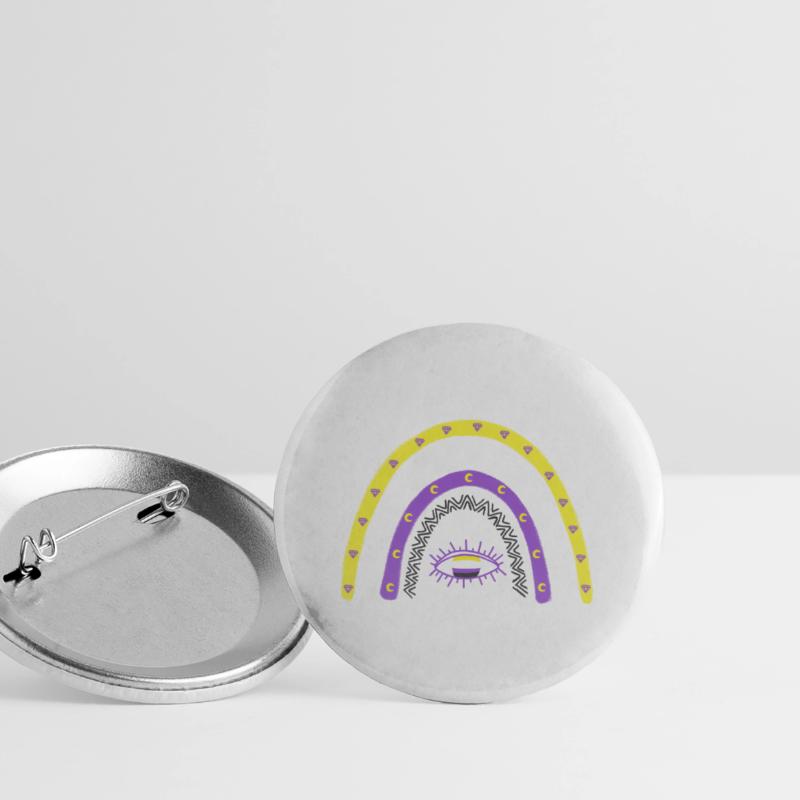 LGBTQ Nonbinary Regenbogen Nonbinary Pride Buttons groß 56 mm (5er Pack)