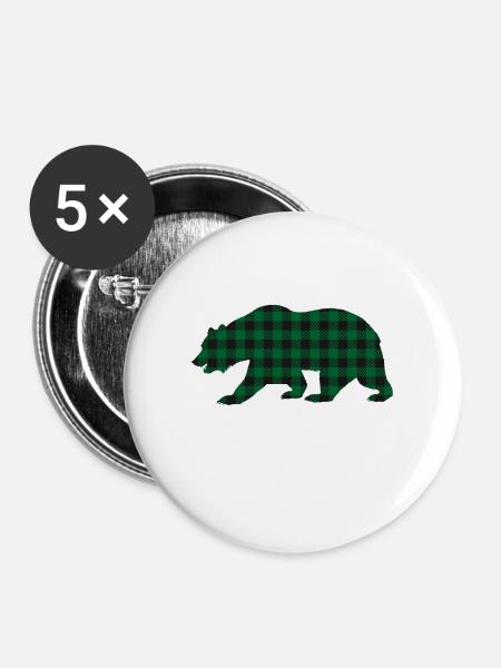 Mama Bear - Buttons groß 56 mm (5er Pack) - Weiß