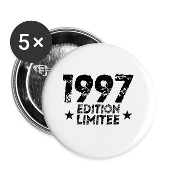 1997 Limited Edition Geburtstagsgeschenk!! - Buttons groß 56 mm (5er Pack) - Weiß - Vorne