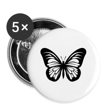 Butterfly - Buttons large 2.2''/56 mm (5-pack) - white - Front
