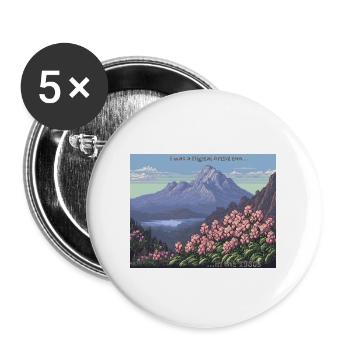 Artist 1980 - Buttons large 2.2''/56 mm (5-pack) - white - Front