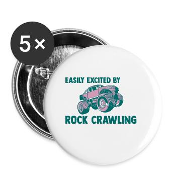 Easily Excited By Rock Crawling 2 - Buttons large 2.2''/56 mm (5-pack) - white - Front