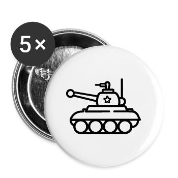 tank - Buttons large 2.2''/56 mm (5-pack) - white - Front