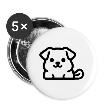 Bibiche - Buttons large 2.2''/56 mm (5-pack) - white - Front