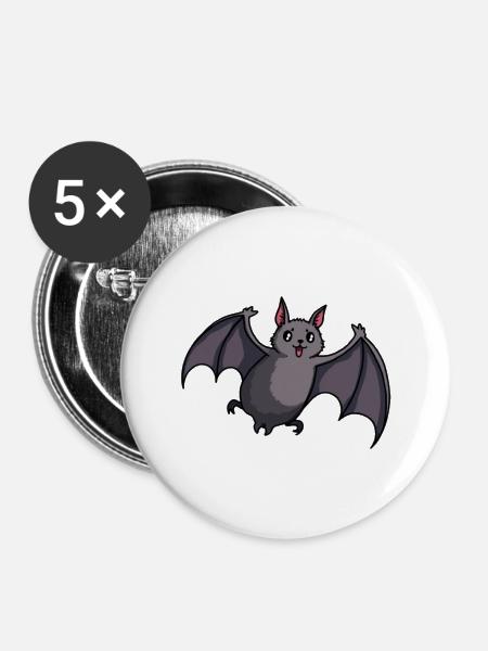 Bad Fly - Buttons groß 56 mm (5er Pack) - Weiß