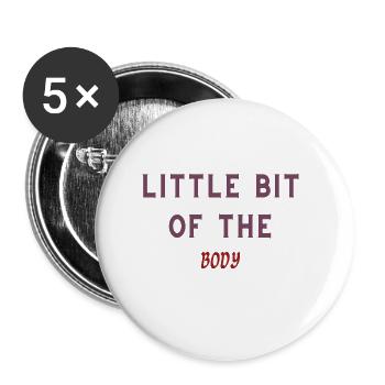 Bisschen Körper - Buttons groß 56 mm (5er Pack) - Weiß - Vorne