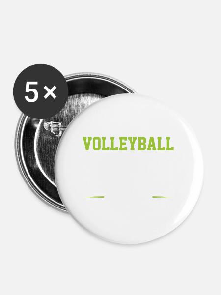 Volleyball Crew - Buttons groß 56 mm (5er Pack) - Weiß