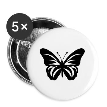 Butterfly - Buttons large 2.2''/56 mm (5-pack) - white - Front