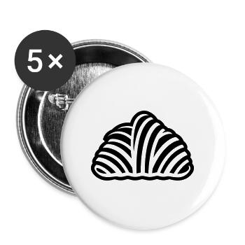 crescent - Buttons large 2.2''/56 mm (5-pack) - white - Front