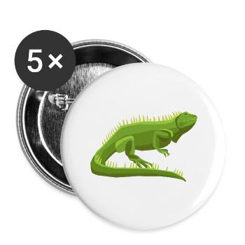Wildtiere - Buttons groß 56 mm (5er Pack) - Weiß - Vorne
