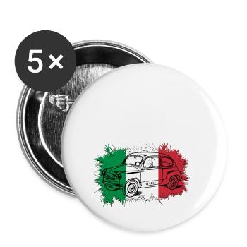 Italia - Buttons large 2.2''/56 mm (5-pack) - white - Front