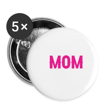 Cool Mom Run Marathons Awesome Runner For MOMS - Buttons groß 56 mm (5er Pack) - Weiß - Vorne