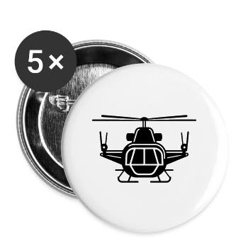 Helicopter - Buttons large 2.2''/56 mm (5-pack) - white - Front